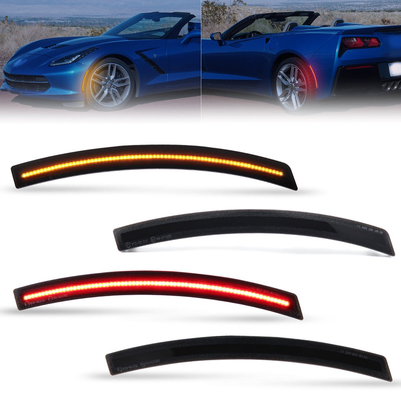 CORVETTE 14-19 FRONT/REAR DYNAMIC SMOKED LED SIDE MARKER