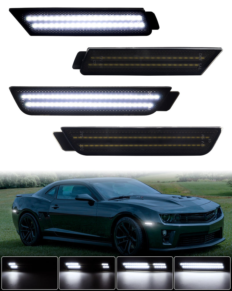 CAMARO 10-15 FRONT/REAR DYNAMIC SMOKED LED SIDE MARKERS