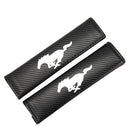 MUSTANG 2PC CARBON FIBER SEAT BELT PROTECTION PAD - Infinite Aero